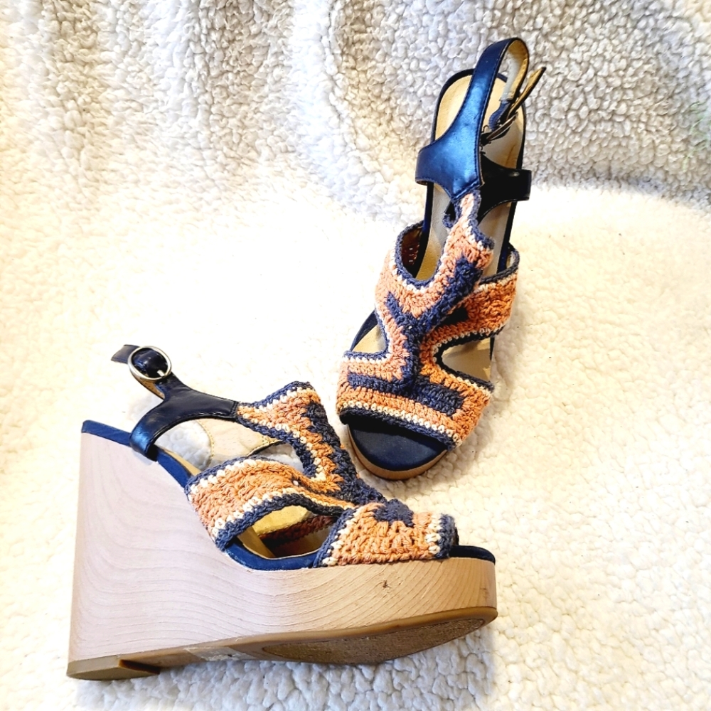 Lucky Brand - River - Crochet Platform Wedges